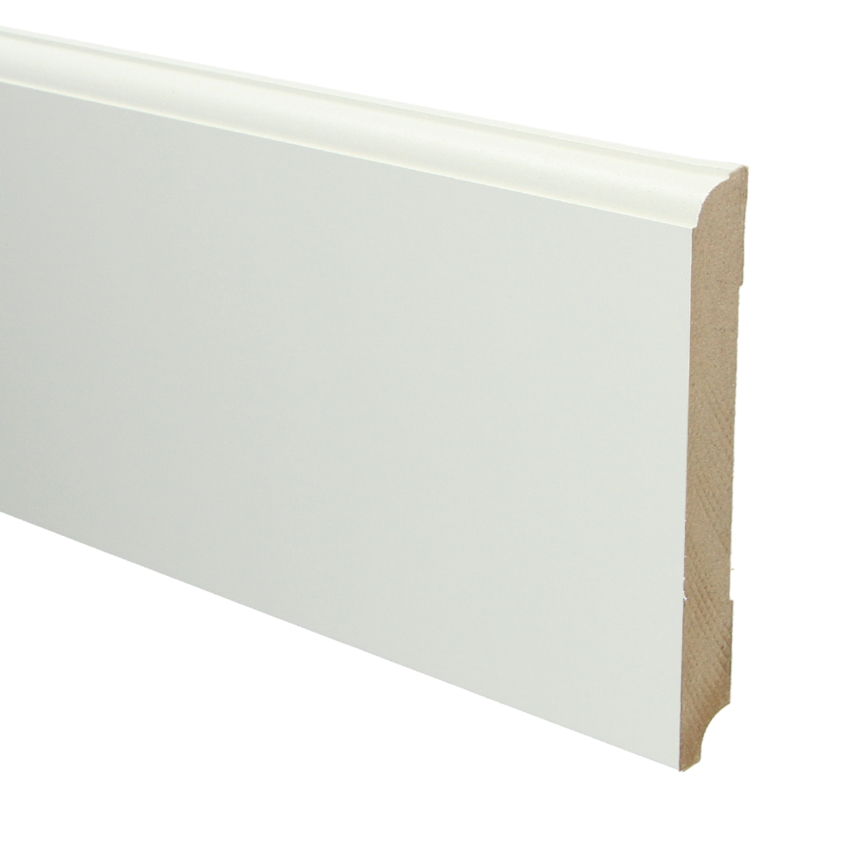 MDF Eigentijdse plint 150x18 wit voorgel. RAL 9010