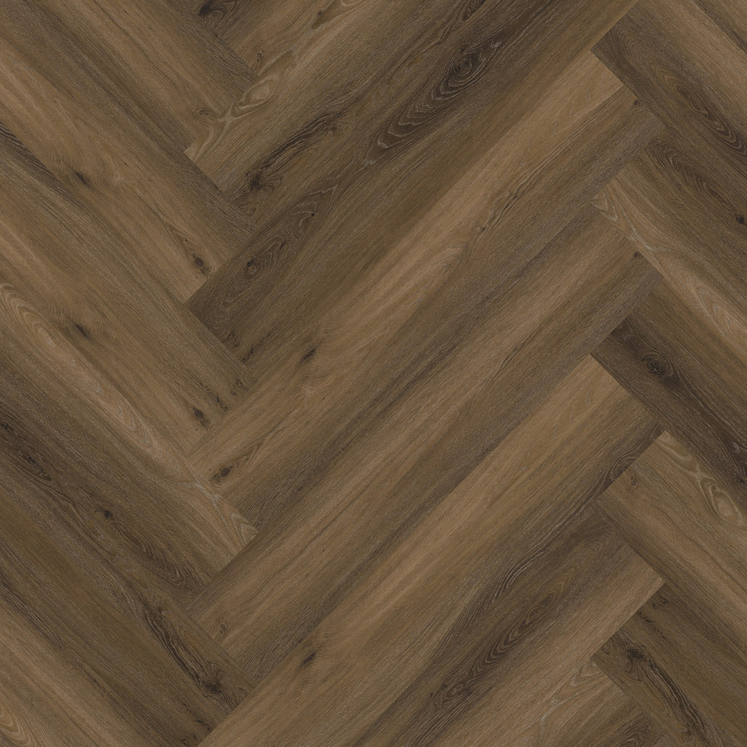 Ambiant Spigato visgraat dryback warm brown Plak PVC